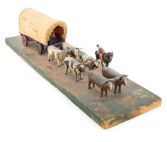 FOLK ART COVERED WAGON