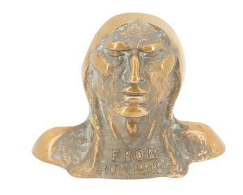 CAST BRONZE NATIVE AMERICAN