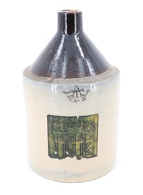 ONE-GALLON STONEWARE INK JUG