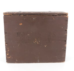 PAINTED WOODEN MILK BOX