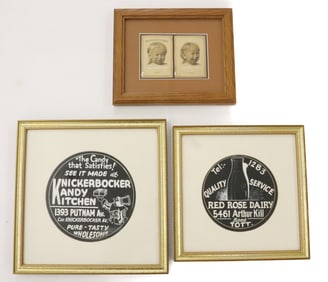 LOT OF FRAMED ADVERTISERS