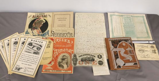 LOT OF ANTIQUE PAPER GOODS