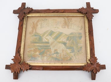 VICTORIAN ERA FRAMED NEEDLEWORK