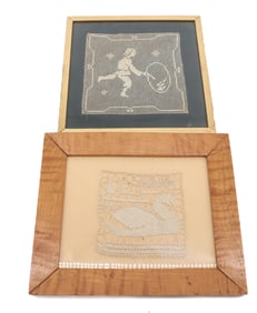(2) FRAMED LACEWORKS