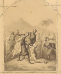 HENRY COURNEY SELOUS, PENCIL DRAWING