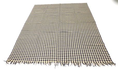 HOMESPUN BLUE CHECK BLANKET