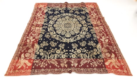 19TH C. SUMMER / WINTER COVERLET