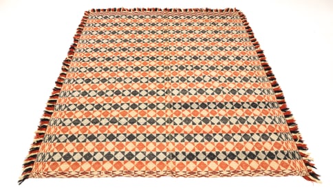 19TH C. MULTI-COLOR COVERLET