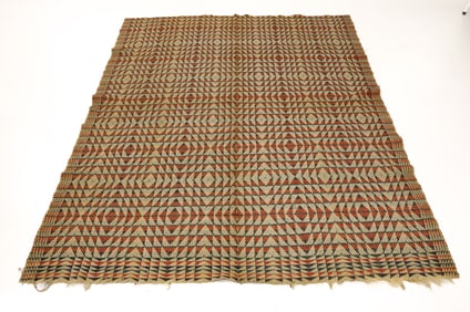 19TH C. MULTI-COLOR COVERLET