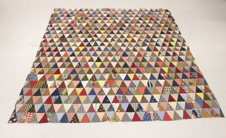 VINTAGE HAND STITCHED QUILT TOP