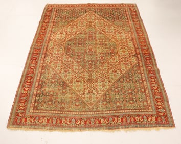 ANTIQUE ORIENTAL THROW / AREA RUG