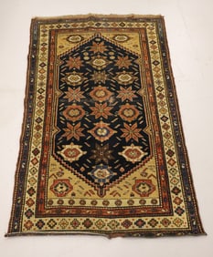 ANTIQUE ORIENTAL THROW RUG