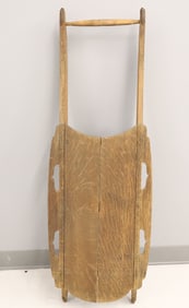 19TH C. WOODEN SLED