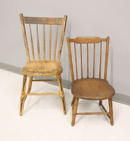 (2) COUNTRY SIDE CHAIRS