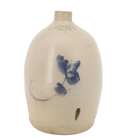 J.A. LANGLAIS, QUEBEC STONEWARE JUG