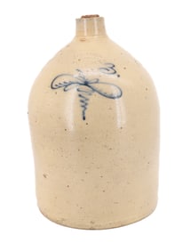 J. FISHER & CO. LYONS NY STONEWARE JUG