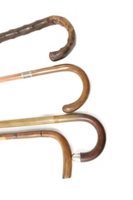 LOT OF (4) WOODEN CANES