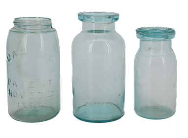 MILLVILLE AND MASON'S CANNING JARS