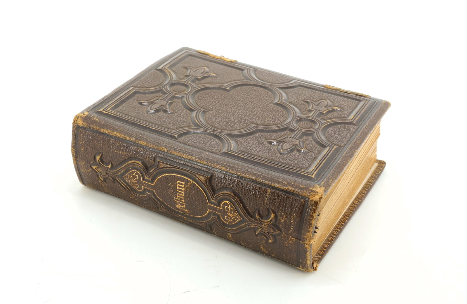 19TH C. PHOTOGRAPH ALBUM: (20+) CDVs AND TINTYPES. MEN, WOMEN AND CHILDREN. ALBUM MRKD. SOMERVILLE, NJ. 6" X 5" PLEASE READ CAREFULLY - Terms for Purchasing and Shipping of Auction Items. Please read carefully before bidding. 