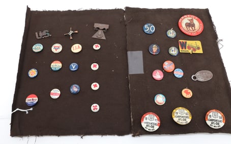 LOT OF VINTAGE PINS, SLOGAN, ADVERTISING