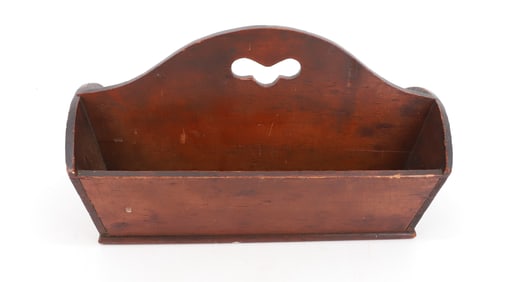 19TH C. CUTLERY BOX, TOTE