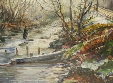 LEE W. HUGHES (MORRIS COUNTY NJ) WATERCOLOR