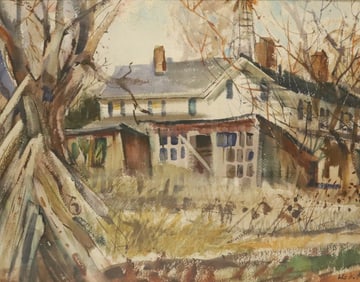 LEE W. HUGHES (MORRIS COUNTY NJ) WATERCOLOR