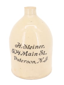 H. STEINER STONEWARE ADVERTISING JUG