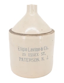 ELIGIO LAVINO STONEWARE ADVERTISING JUG