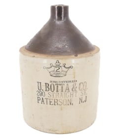 U. BOTTA & CO. STONEWARE ADVERTISING JUG