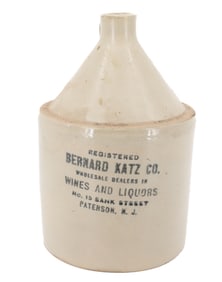 BERNARD KATZ CO. STONEWARE ADVERTISING JUG