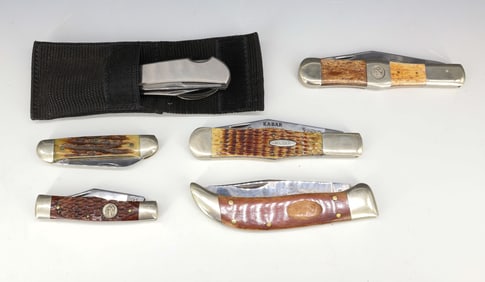 LOT OF (6) KA-BAR POCKET KNIVES