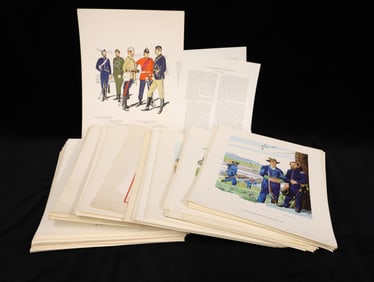 LARGE LOT OF PRINTS DEPICTING GLOBAL MILITARY UNIFORMS