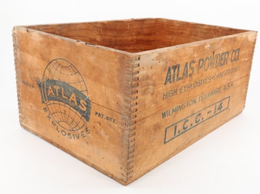 ATLAS POWDER ADVERTISING CRATE