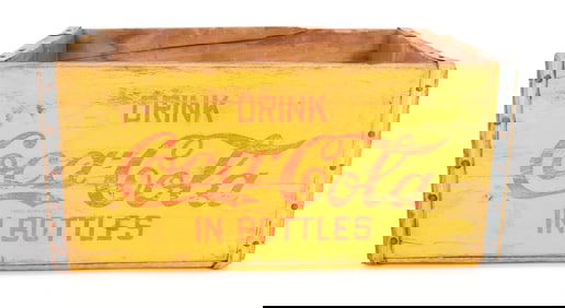 DRINK COCA-COLA IN BOTTLES ADVERTISING CRATE