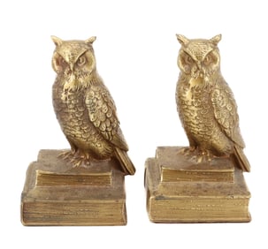 PAIR OF OWL BOOKENDS