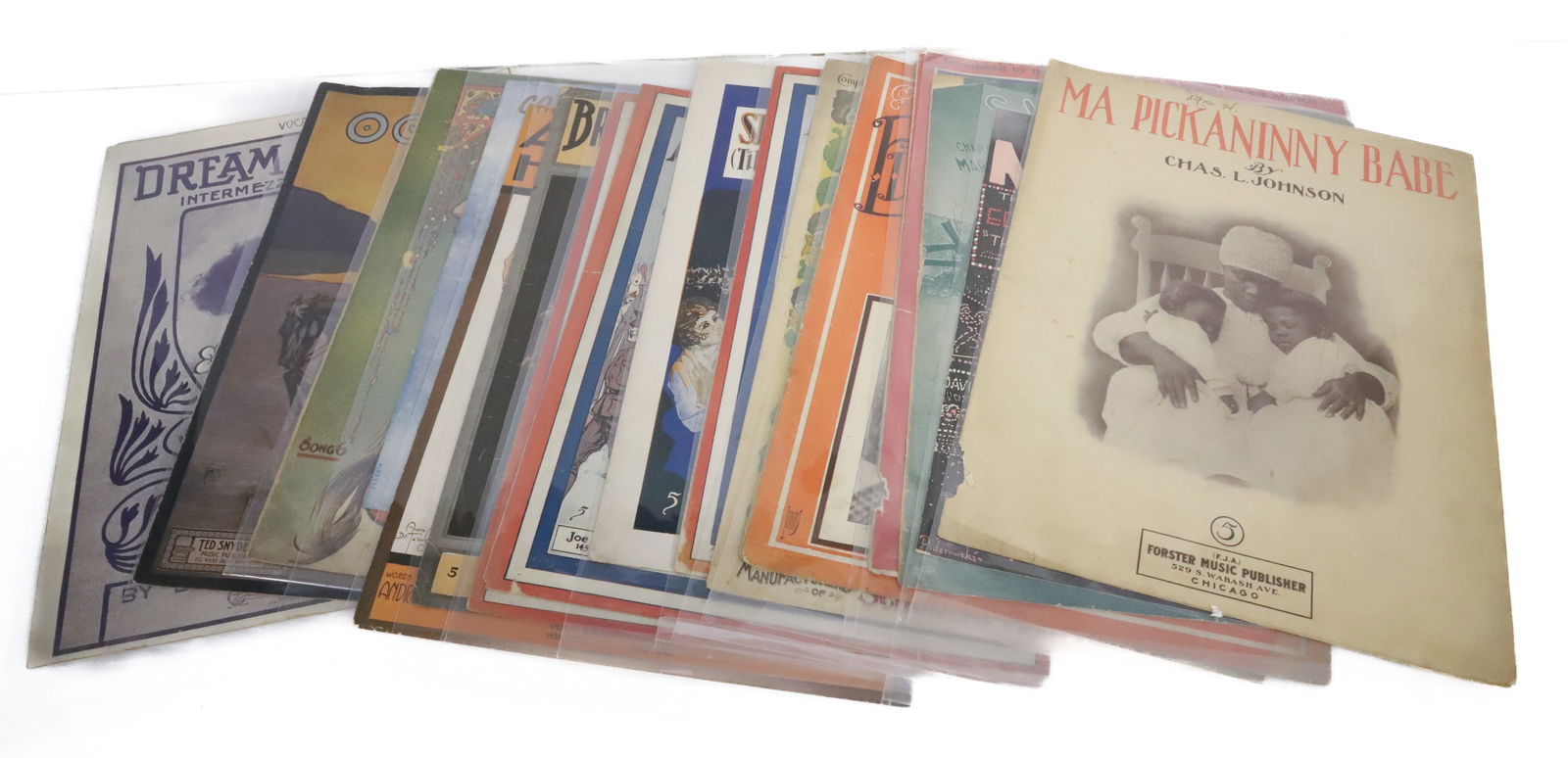 LOT OF VINTAGE SHEET MUSIC: RAGTIME (BLACK AMERICANA SHEET MUSIC COVERS), PATRIOTIC AND WESTERN. PLEASE READ CAREFULLY - Terms for Purchasing and Shipping of Auction Items. Please read carefully before bidding. Hartzell’s