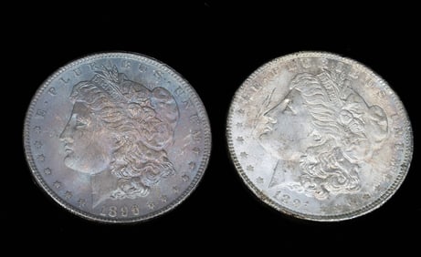 (2) MORGAN DOLLARS