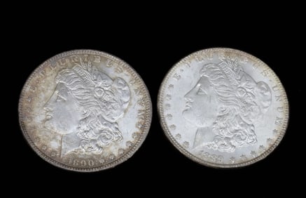(2) MORGAN DOLLARS