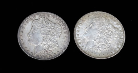 (2) MORGAN DOLLARS