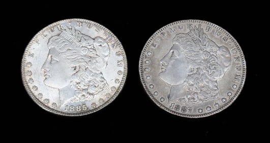 (2) MORGAN DOLLARS