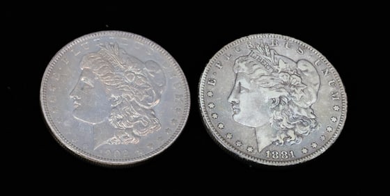 (2) MORGAN DOLLARS