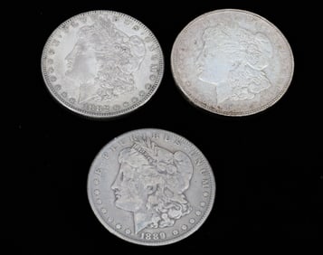 (3) MORGAN DOLLARS