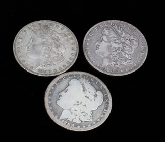 (3) MORGAN DOLLARS
