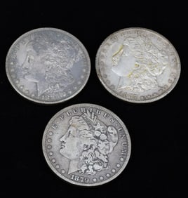 (3) MORGAN DOLLARS