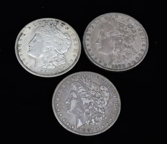 (3) MORGAN DOLLARS