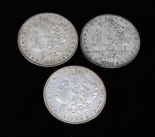 (3) MORGAN DOLLARS