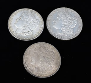 (3) MORGAN DOLLARS
