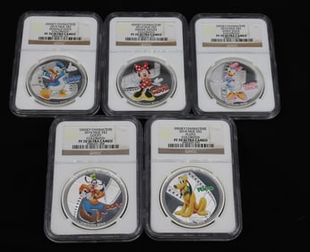 (5) DISNEY CHARACTERS GRADED AMERICAN EAGLES