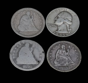 EARLY SILVER QUARTER LOT